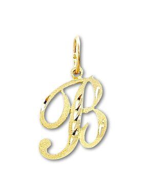 14K Gold Initial B Pendant | Personalized Fine Jewelry By Tehrani Jewelry